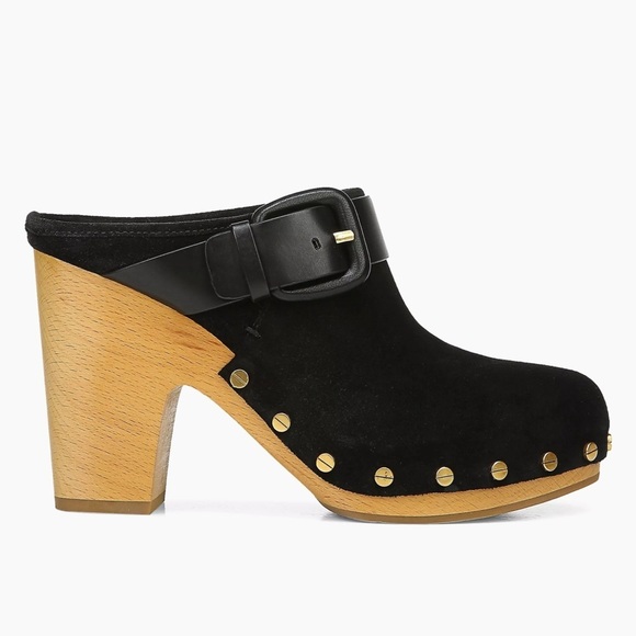 Veronica Beard • Dacey Black Suede Clogs - Picture 2 of 12
